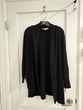 Cupcakes & cashmere black oversized dolman sleeve open cardigan (fair condition)